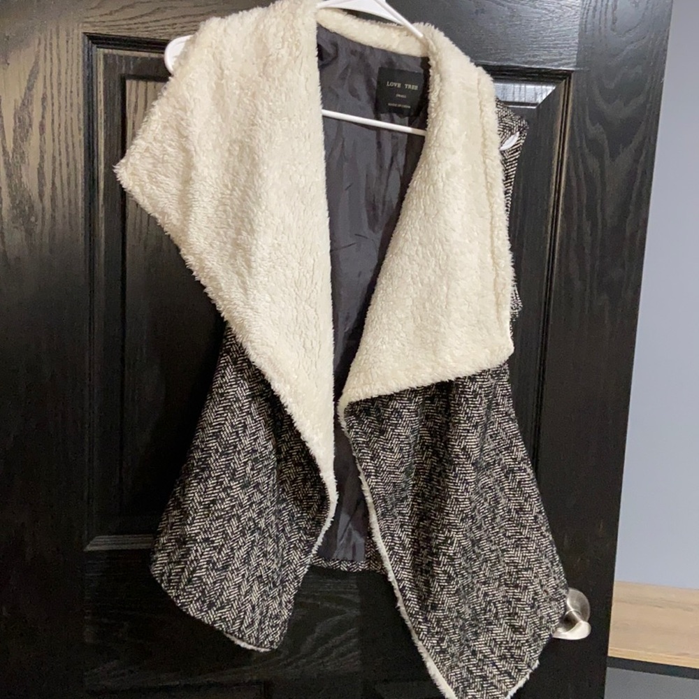 Black and cream vest